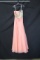 Sherri Hill Pink Strapless Full Length Dress With Beaded Top Size: 12