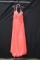 Macduggal Coral Halter Style Full Length Dress Size: 16