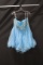 Alyce Paris Light Blue Cocktail Dress With Beaded Top Size: 14