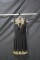 Nika Black Cocktail Dress With Gold Beading Size: 6