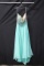 Rachel Allan Mint Green Strapless Full Length Dress Size: 24