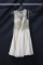 Faviana White Cocktail Dress With Lace Top Size: 2