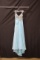 Macduggal Light Blue Full Length Dress With Beaded Bodice Size: 4