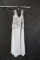 Vm Collection Off-white V-neck Dress With Sequined Bodice Size: 18