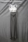 Macduggal Black And White Two-piece Halter Style Full Length Dress Size: 4