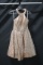 Alyce Paris Champagne Halter Style Sparkly Cocktail Dress Size: 0