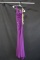 Jovani Purple Full Length Dress With Gold Chain Accent Size: 6