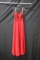 Faviana Red Full Length Dress With Lace Bodice Size: No Size Information Fo