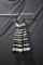 Macduggal Black And White Striped Cocktail Dress Size: 8