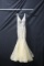 Jovani Yellow Full Length Dress With Beading Size: 2
