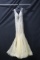 Jovani Yellow Full Length Dress With Beading Size: 2