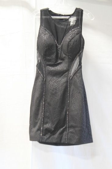 Ed Young Black Sleeveless Cocktail Dress Size: 10