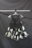 Jovani Black Two-piece With Lace Top And Floral Skirt Size: 0