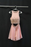 Rachael Allen Pink 2 Piece Seguined Mini Dress Size 6 Size: 6