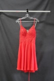 Faviana Red Cocktail Dress Size: 2