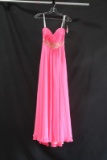 Clarisse Hot Pink Strapless Full Length Dress Size: 44198