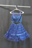 Tony Bowls Navy Blue 2 Piece Sequined Mini Dress Size: 2