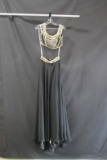 Rachel Allan Black Two-piece With Gold Accents Size: 0