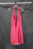 Abby Paris Maroon Halter Style Cocktail Dress Size: 8