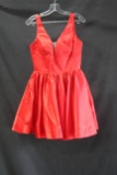 Vienna Red Cocktail Dress Size: 8