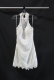 Alyce Paris White Lace Cocktail Dress Size: 4