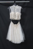 Vienna White Two-piece With Beaded Top Size: 6