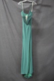 Faviana Green Full Length Dress Size: 8