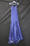 Ashley Lauren Blue Full Length Dress Size: 4