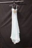 Macduggal White Strapless Full Length Dress Size: 0