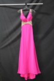 Blush Prom By Alexis Pink Full Length Dress With Beaded Accents Size: 0
