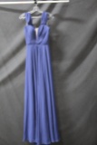Faviana Blue Full Length Dress Size: 6