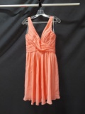 Bari Jay Peach Cocktail Dress Size: 8