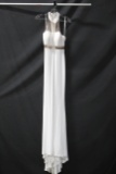 Terani Couture White Halter Style Full Length Dress Size: 4