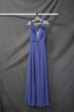 Faviana Blue Full Length Dress Size: 10