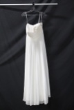 Alyce Paris White Strapless Full Length Strapless Dress Size: 10