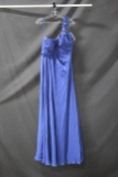 Modern Maids Blue One Shouldered Full Length Dress Size: 14