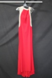 Dave And Johnny Red Full Length Dress With Beaded Accents Size: 13/14