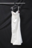 Claudine White Strapless Full Length Dress Size: 14