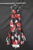 Macduggal Black Full Length Dress With Floral Pattern Size: 14w