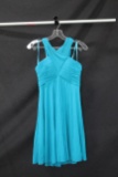 Faviana Blue Cocktail Dress Size: 2