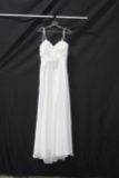 Faviana White Strapless Full Length Dress Size: 16