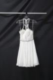 Faviana White Halter Style Cocktail Dress With Beading Size: 8