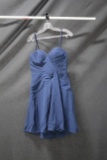 Faviana Allan Navy Blue Cocktail Dress Size: 8