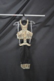Tony Bowls Black And Gold Cocktail Dress With Beaded Accents Size: 0