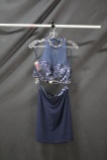 Faviana Navy Blue Two-piece Cocktail Dress Size: 8