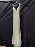 Jovani White Full Length Dress Size: 2