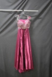Rachel Allan Pink Two-piece Full Length Dress With Beaded Top Size: 4