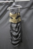 Jolene Black And Gold Strapless Cocktail Dress Size: No Size Information Fo