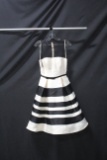 Macduggal Black And White Cocktail Dress Size: 2