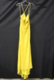 Ashley Lauren Yellow Full Length Dress Size: 8